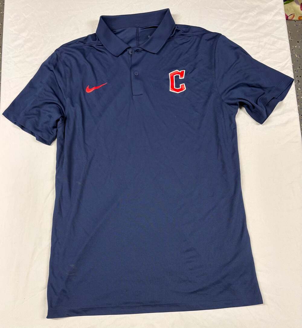 Nike Cleveland Guardians MLB Dri-FIT Navy Blue Polo Shirt